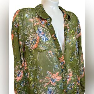 C. Wonder Green Floral Sheer Duster